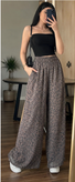 شلوار سیلک کمرکش مدل پلنگی کد 31790605